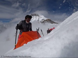 Kuriki auf 6800 Metern in der Everest-Nordwand